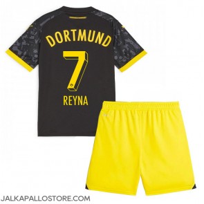 Borussia Dortmund Giovanni Reyna #7 Vieraspaita Lapsille 2023-24 Lyhythihainen (+ shortsit)
